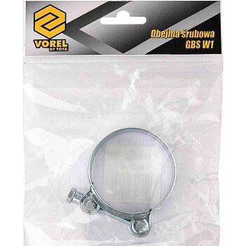 Хомут сталевий VOREL з гвинтовим затискачем GBS W1 22 х 64-67 мм 1 шт. (73802)