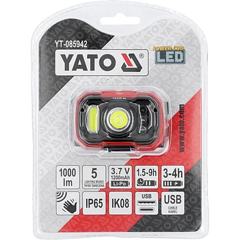 Фонарь налобный аккумуляторный Yato (YT-085942)