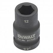 Головка торцевая 6-гранная ударная DeWalt 1/2" 12 мм (DT7530)