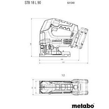 Лобзик аккумуляторный Metabo STB 18 L 90 (601048840) - без аккумулятора и зарядного устройства