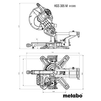 Пила торцювальна Metabo KGS 305 M (613305000)