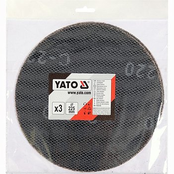 Шліфувальний круг Yato 225 мм Р220 3 шт (YT-845863)