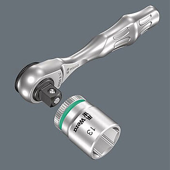 Тріскачка з бітотримачем WERA Zyklop Mini 3 1/4" 60 зубців (05003793001)