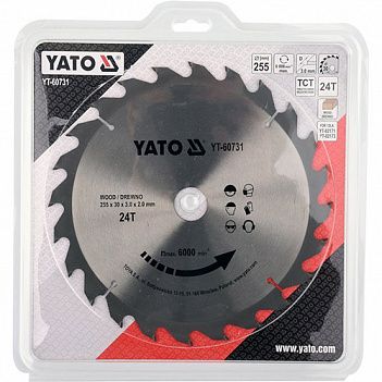 Диск пильный по дереву Yato 255x30x2,0мм (YT-60731)