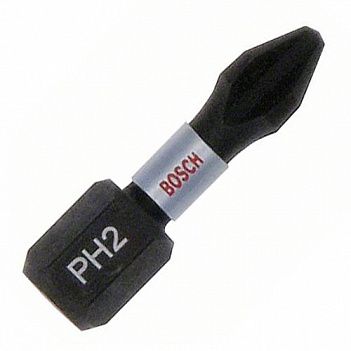 Бита Phillips ударная Bosch Impact Control 1/4" PH2 25шт. (2607002803)