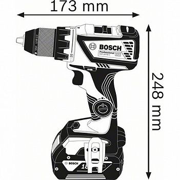 Аккумуляторная дрель-шуруповерт Bosch GSR 18V-60 C (06019G1102) - без аккумулятора и зарядного устройства