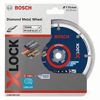 Диск алмазный сегментированный Bosch X-LOCK 115x22,23мм (2608900532)