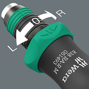 Викрутка тріскачкова з набором біт WERA Kraftform Kompakt 838 RA-R M Set 1 17 шт. (05051061001)