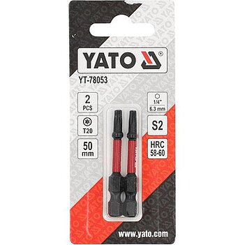 Бита ударная Torx Yato 1/4" T20 2 шт. (YT-78053)