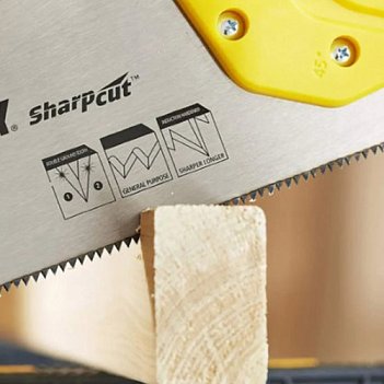 Ножівка по дереву універсальна Stanley "SHARPCUT" 380 мм (STHT20366-1)