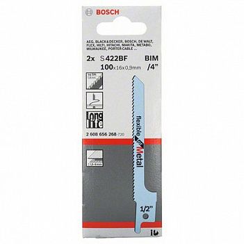 Полотно пильное по металлу Bosch S 422 BF Flexible for Metal 100мм 2шт (2608656268)