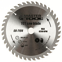 Диск пиляльний по дереву MASTERTOOL 185х1,3х20,00 мм + адаптер 20-16 мм (08-7194)