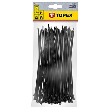 Хомут нейлоновий TOPEX 3,6 x 200 мм 100 шт. (44E976)