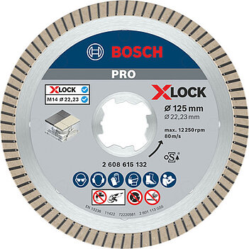 Диск алмазний турбо Bosch PRO Ceramic 125х22,23 мм, 1 шт. (2608615132) Диск алмазний турбо Bosch PRO Ceramic 125х22,23 мм, 1 шт. (2608615132)