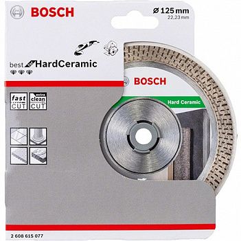 Диск алмазный сплошной Bosch Best for Hard Ceramic 125x22,23x1,4мм (2608615077)