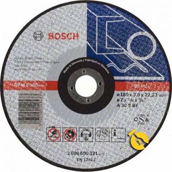 Круг отрезной по металлу Bosch Expert for Metal 180 x 3 х 22.23 мм (2608600321)