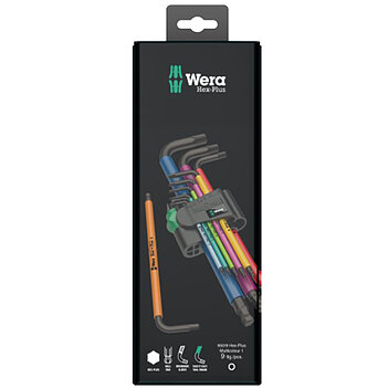 Набор ключей Hex Ball Г-образных WERA 950 SPKL/9 SM N SB Multicolour 9 шт. с шаром (05073593001)