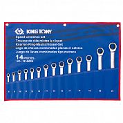 Набор ключей комбинированных с трещоткой King Tony 14ед. (12114MRN)