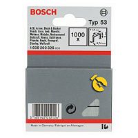 Скобы для степлера Bosch 6мм 1000шт (1609200326)