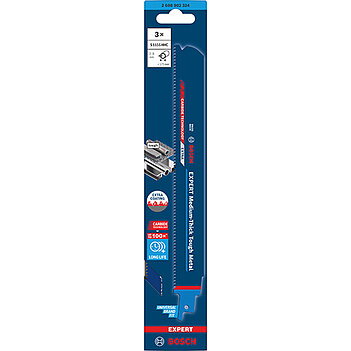 Полотно пиляльне по металу Bosch EXPERT Medium-Thick Tough Metal S1155HHC Blade 225 мм 3 шт. (2608902324)