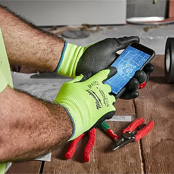 Перчатки сигнальные Milwaukee Hi-Vis размер S / р.7 (4932479921)