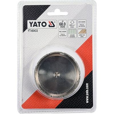 Коронка по керамике алмазная Yato 68мм (YT-60433) - купить с