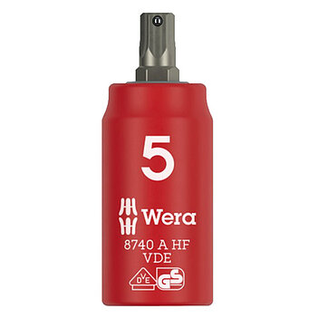 Головка торцева з бітою Hex діелектрична WERA 8740 A VDE HF Hex-Plus 1/4" 5 мм з фіксувальною функцією (05005902001) Головка торцева з бітою Hex діелектрична WERA 8740 A VDE HF Hex-Plus 1/4" 5 мм з фіксувальною функцією (05005902001)