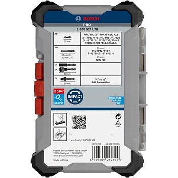 Набір біт ударних Bosch PRO Impact 1/4" 41 шт. (2608521U78)