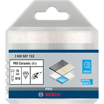 Коронка по керамике Bosch PRO Ceramic dry 75 мм (2608587133)