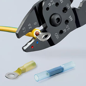 Кліщі для зняття ізоляції та обтиску клем KNIPEX 230 мм (97 21 215)