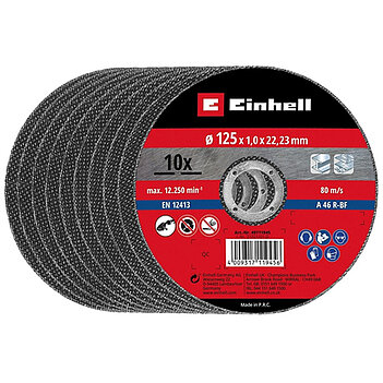 Круг отрезной по металлу Einhell 125x1,0x22,23 мм 10 шт. (711945)