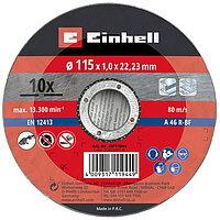 Круг отрезной по металлу Einhell 115x1,0x22,23 мм 10 шт. (711944)