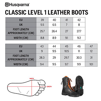 Черевики шкіряні з захистом Husqvarna Classic 20 розмір 47 (5976594-47)