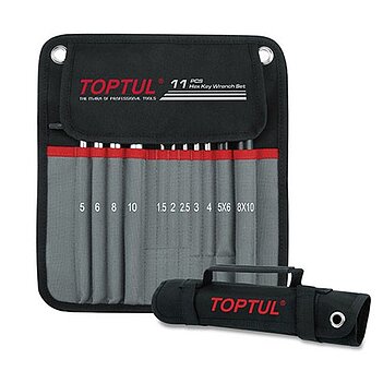 Набор ключей Hex Ball Г-образных экстрадлинных с шаром Toptul 11ед. (GPAQ1101)
