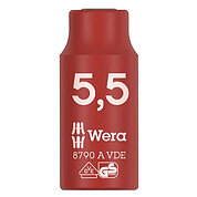 Головка торцевая 6-гранная диэлектрическая WERA 8790 A VDE 1/4" 5,5 мм (05005932001)