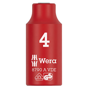 Головка торцева 6-гранна діелектрична WERA 8790 A VDE 1/4" 4 мм (05005930001)