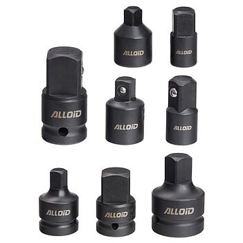 Набір перехідників ударних Alloid Cr-Mo 1/4", 3/8", 1/2", 3/4", 1" 8 шт. (NPU-1434)