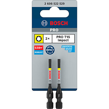 Бита Torx ударная Bosch PRO Impact Control 1/4" T15 2 шт. (2608522529)