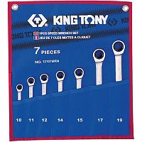 Набір ключів комбінованих з тріскачкою King Tony 7 шт (12107MRN)