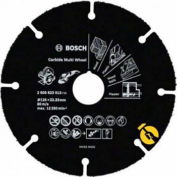 Круг відрізний по дереву і металу Bosch Multi Wheel HM 125х1х22,23 мм (2608623013)