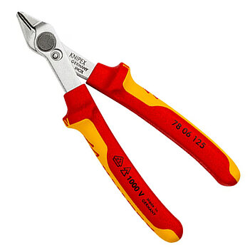 Бокорезы диэлектрические KNIPEX Electronic Super Knips прецизионные 125 мм 1000V (78 06 125)