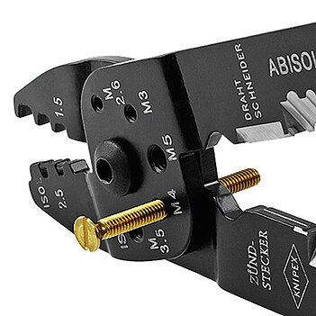 Клещи для снятия изоляции и обжима клемм KNIPEX 240 мм (97 22 240)