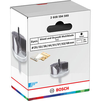 Набір коронок по дереву Bosch Wood and Drywall 8 шт. (2608594509)