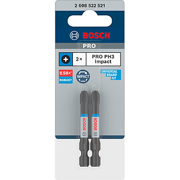 Біта ударна Phillips Bosch PRO Impact Control 1/4" PH3 2 шт. (2608522521)