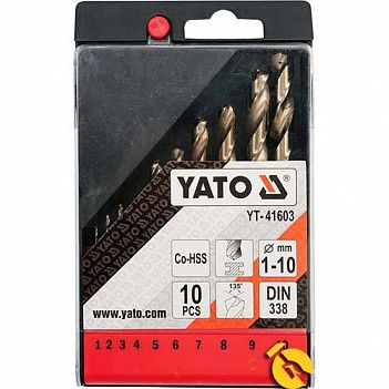 Набір свердел по металу Yato 10 шт (YT-41603)