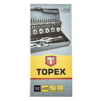 Набір мітчиків і плашок TOPEX M3-M12 32 шт. (14A426)