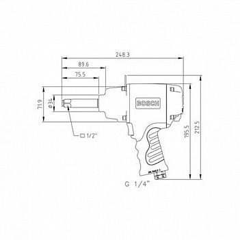 Гайковерт пневматический Bosch 1/2'' (0607450618)