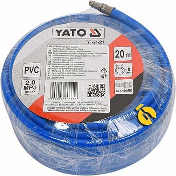 Шланг високого тиску армований Yato 20 м (YT-24221)