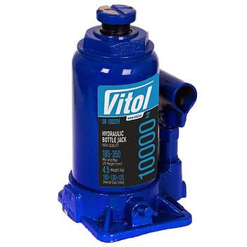 Домкрат гидравлический бутылочный VITOL 10 т (DB-10002H)