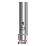 Головка торцевая 6-гранная удлиненная WERA 8790 HMA Deep Cr-V 1/4" 8 мм (05004505001)